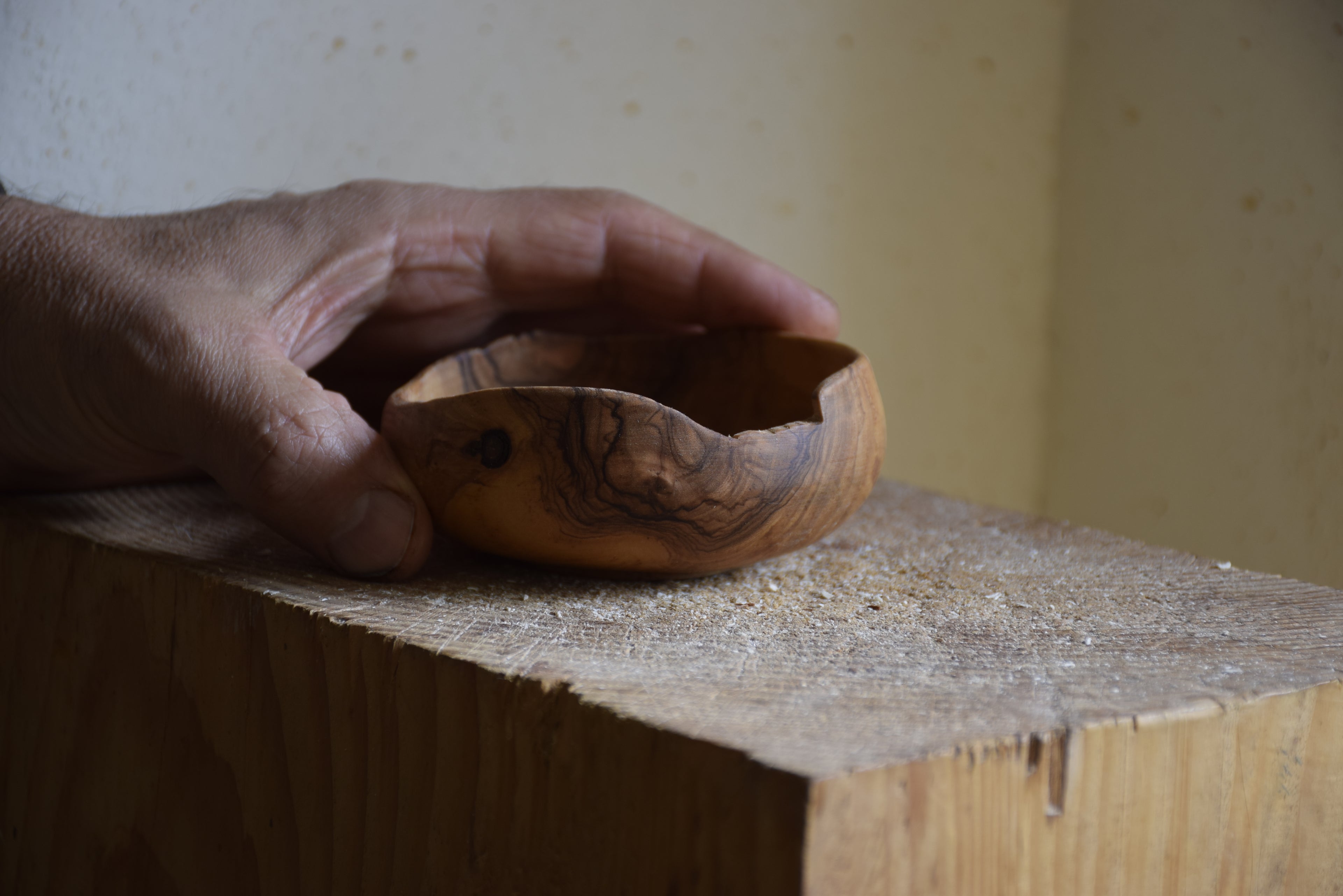 Olive wood bowl