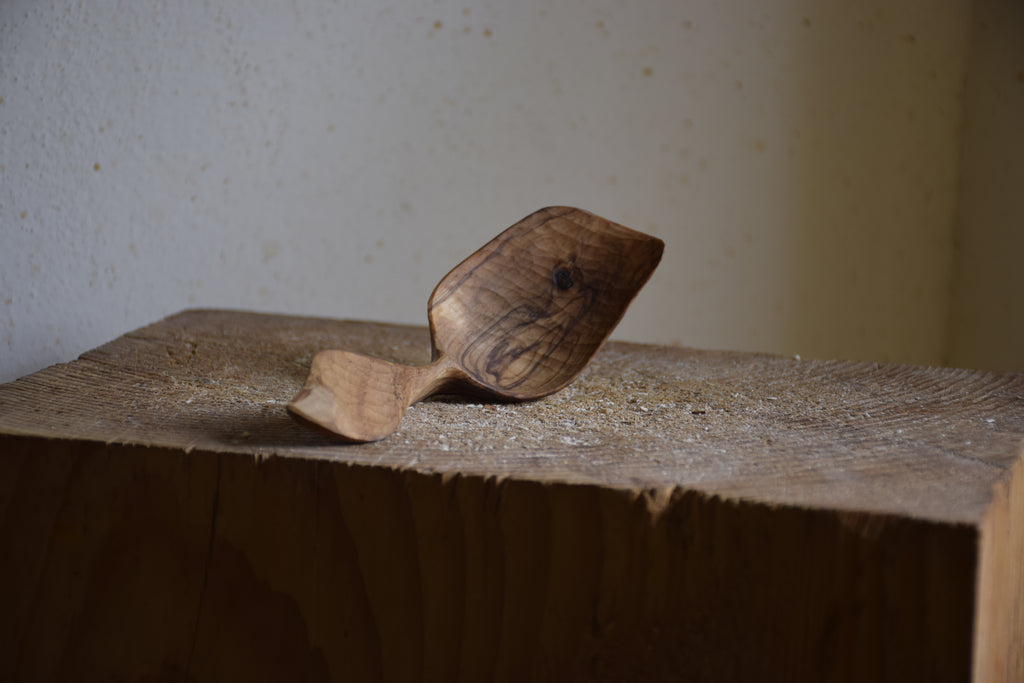 Olive wood serving spoon